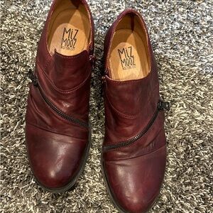 Miz Mooz Brand Burgundy Flats